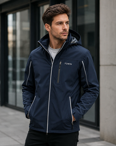 Force 2 Win Men's Red Windproof Jacket with Zipper Closure Pockets Casual Winter Wear Corduroy Fabric Quick Dry & Eco-Friendly - Product Image 5