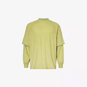 เสื้อยืดแขนยาวสองชั้นพรีเมียมสำหรับผู้ชายสไตล์ลำลองขายส่ง รับสกรีนโลโก้ |   เสื้อผ้าสตรีทแวร์ผ้าฝ้าย 100% เป็นมิตรกับสิ่งแวดล้อม แห้งเร็ว - Product Image 5