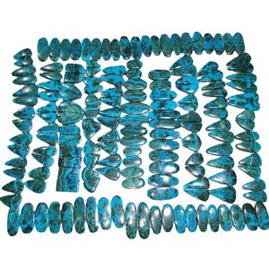 Shattuckite Cabochon คู่อัญมณีหลวมอัญมณีธรรมชาติสีดำและสีชมพูสำหรับทำเครื่องประดับ - Product Image 3