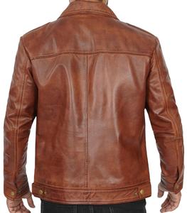 Men's Winter Fashion Sherpa Genuine Leather Jacket High <b>Street</b> Style with Zipper Closure Slim Fit and Breathable Viscos Lining - Product Image 6
