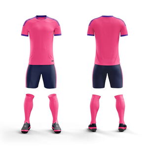 ชุดฟุตบอลคุณภาพสูงใหม่ 100% โพลีเอสเตอร์ ปรับแต่งได้ ชุดยูนิฟอร์ม 2 ชิ้น ราคาสมเหตุสมผล - Product Image 1