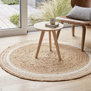 Tapis rond en jute de luxe avec bordure tressée artisanale pour collections d'intérieur haut de gamme - Product Image 4