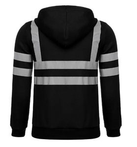 Chaqueta de Trabajo de Seguridad Reflectante para Hombre, de Alta Calidad, para Invierno, con Capucha, 100% Poliéster, Cuello Alto, Impermeable, Personalizable - Product Image 5