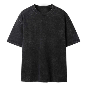 Camiseta de Hombre con Lavado Ácido, 100% Algodón, Estilo Vintage, Logotipo Personalizado - Product Image 2