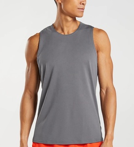 Men's Summer Workout Tank Tops Breathable Active Wear Sleeveless Plain Gym Clothing with <b>Badge</b> Decoration Solid Color Top - Product Image 4