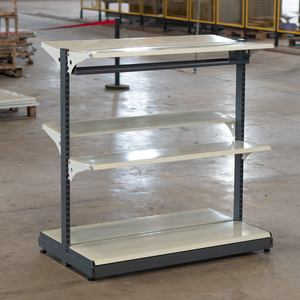 Knock-Down Slotted Upright Supermarket <b>Shelves</b> | Easy Assembly Open Back Display <b>Rack</b> OEM - Product Image 2