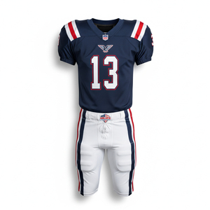 Premium American Football Uniform Custom Logo Sublimated Jersey with Integrated <b>Pad</b> Pockets Pants Professional Training - Product Image 1