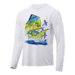 Chemise de pêche unisexe à manches longues respirante pour l'été, fitness, gym, décontractée, en polyester, avec imprimé design Ringer, pour le sport et les activités de plein air - Product Image 3