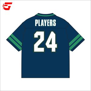 Camiseta de Fútbol Americano Retro Sublimada, de Poliéster, Transpirable, de Talla Grande, Manga Corta, Estilo Holgado, Personalizada a Bajo Precio - Product Image 2