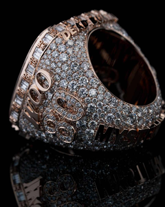 Anillo de Campeonato Personalizado de Plata de Ley 925 con Moissanita de Corte Brillante VVS Color D y Engaste Pavé, Estilo Hip Hop para Ganadores - Product Image 5
