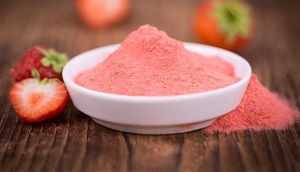 NATURAL PINK STRAWBERRY POWDER FLAVORING INGREDIENT DRIED STRAWBERRY JUICE POWDER FOR BEVERAGE - Product Image 1