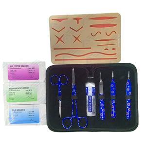 Kit de suture chirurgical personnalisé Kit complet de formation à la pratique de la suture pour les étudiants en médecine avec coussinet de peau pour la pratique de la suture - Product Image 1