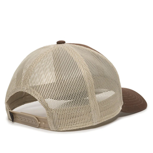 Wholesale Structured BrownKhaki Trucker Cap Twill Front Mesh Back Snapback Closure Trucker Hat Sports Caps Promotional Hats - Product Image 5