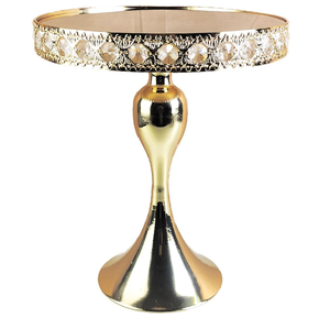 ฐานวางเค้กทรงคลาสสิกสีทอง พร้อมโดมแก้วใสและหัวประดับตกแต่ง มีจำหน่ายในราคาขายส่ง - Product Image 2