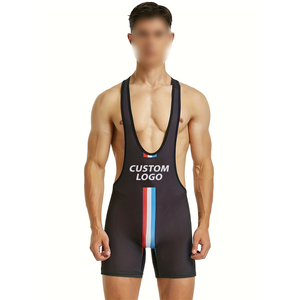 Traje de Lucha Libre Personalizado OEM, Ropa Deportiva de Alta Elasticidad, Spandex y Poliéster Estampado, Ropa de Artes Marciales con Cuello Redondo - Product Image 1