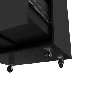 Mobiletto da ufficio a 3 cassetti con finitura Wengue Nero, con ruote, cassetti e carrelli in plastica - Product Image 2