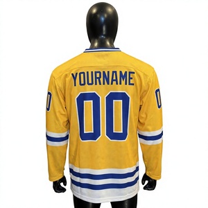 Nueva Camiseta de Hockey 2026, Transpirable, con Impresión Digital Personalizada, Bloques de Color, Logotipo del Equipo, Hockey sobre Hielo para Hombre, 100% Poliéster - Product Image 2