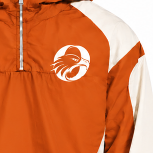 Veste coupe-vent légère à capuche bicolore orange neutre pour homme, avec fermeture éclair quart de tour, idéale pour l'entraînement sportif, les voyages et les loisirs - Product Image 5