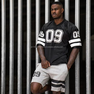 Custom High Length Jersey Print Vintage Unisex American Football <b>T</b>-<b>Shirt</b> Streetwear Jersey <b>Men's</b> Oversized <b>T</b>-<b>Shirt</b> Mesh Jersey - Product Image 1