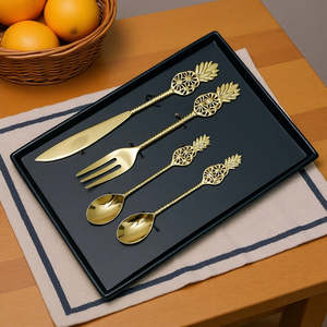 Decorative <b>Golden</b> Brass <b>Cutlery</b> <b>Set</b> FOr restaurant Hotel Wedding Use - Product Image 3