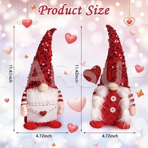 Set di 2 Elfi Svedesi Fatti a Mano con Palloncini a Cuore, Ornamenti Rustici, Scatola con Rafia all'Interno, Regali per San Valentino - Product Image 5