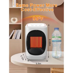 Stufa Elettrica Portatile per Piccoli Spazi, 3 Modalità, Oscillazione a 70 Gradi, Telecomando con Protezione dal Surriscaldamento - Product Image 2