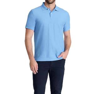 Men's Light <b>Blue</b> Short Sleeve <b>Polo</b> <b>Shirt</b> Solid Color Casual Woven Regular Fit Button Front - Product Image 3