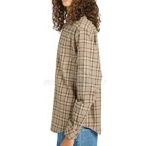 Camisa de Franela a Cuadros para Hombre, Mezcla de Algodón, Manga Larga, Cierre de Botones, Corte Regular, Secado Rápido, Ecológica y Transpirable, Venta Directa de Fábrica - Product Image 4