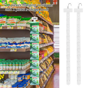 Snack Rack Display Stand Hanging <b>Strips</b> with Label Header Supermarket Retail Merchandising Clips 12 Hooks Snack - Product Image 6