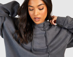 Sudadera con Capucha Corta de Moda para Mujer, Suéter con Capucha, Top Corto, Suave y Cómodo, Manga Larga, Estilo Casual, Ropa Deportiva para el Gimnasio - Product Image 4