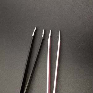 Pince à épiler pour cils Morje Surgical Precision en acier inoxydable 10 mm, pointe lisse, prise en main parfaite, manche noir - Product Image 6
