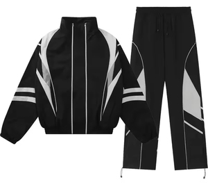 Men's Full Customization Winter XL Track Suits Wholesale Blank Polyester Windbreaker <b>Jacket</b> Pants Set Customizable Size - Product Image 2