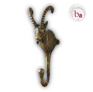 Ba Antique Animal Head Wall Mount Hook Handmade Cast Iron Self-Adhesive Eco-Friendly Coat Hanger Single Hook Decorative for - Product Image 1