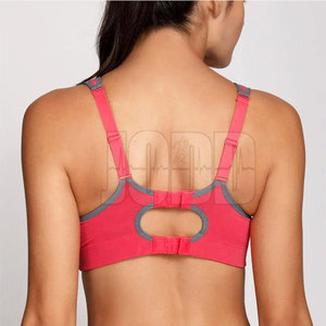 Soutien-gorge de sport respirant à séchage rapide pour femme, haute maintenante, design épuré avec logo frontal, en Spandex/Polyester écologique pour le yoga - Product Image 6