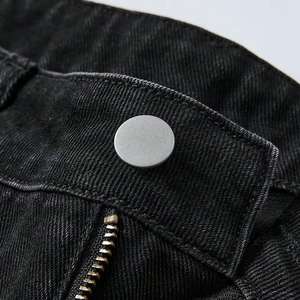 กางเกงยีนส์ขาสั้นทรงหลวมสไตล์สตรีทแวร์ปักลายปักคริสตัลแบบทำสีซีดสไตล์วินเทจสำหรับผู้ชาย - Product Image 5