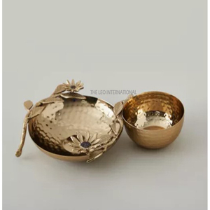 Metal Hat Chip Dip Bowl Restaurant and Hotels <b>Dinnerware</b> Chips and Snacks Serving Bowl Polished Finished Metal Fruits Bowl - Product Image 4