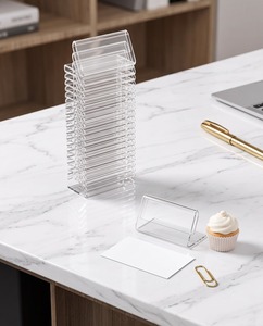 Modern Customized for Small Acrylic Sign Holder Food Sign Labels Party Buffet Retail Price <b>Display</b> Holder Countertop Stand - Product Image 6