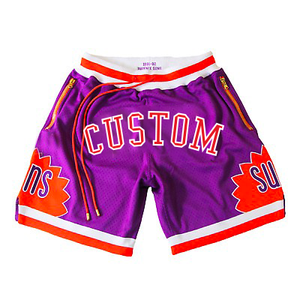 Pantalones Cortos de Baloncesto para Hombre con Estampado de Llama Azul Personalizado, Cintura Media con Cordón, Transpirables, Ecológicos, de Poliéster, Diseño Deportivo, Logotipo Frontal - Product Image 3