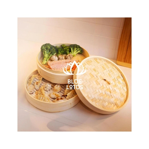 BEST-SELLER Panier vapeur en bambou pour la cuisson des raviolis et la cuisson à la vapeur des légumes, réutilisable, léger, export, vente en gros - Product Image 1