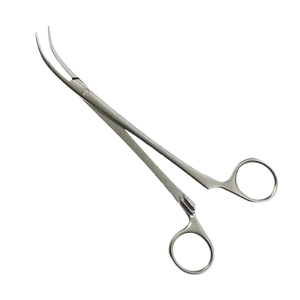 Pinzas para arteria de amígdalas Negus, 180mm de largo, curva grande, manual de acero inoxidable quirúrgico, fabricante de instrumentos certificado CE, Pakistán - Product Image 1