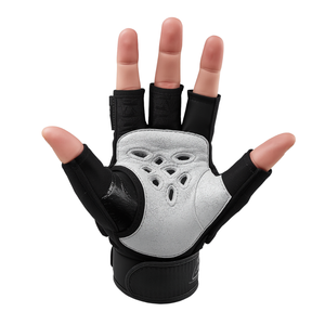 Gant de hockey sur gazon en PVC demi-doigts pour main gauche, rembourré, léger, pour entraînement et matchs, équipement de sport, vente en gros pour équipes - Product Image 1