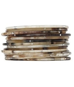 Bracelets manchette uniques en corne de buffle naturelle, larges et polis, pour femmes, bijoux et accessoires de mode - Product Image 2