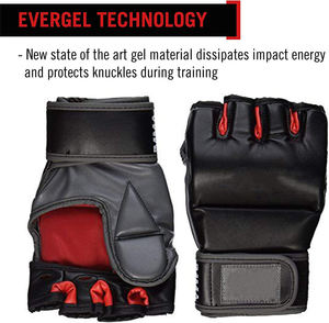 Gants de combat MMA en cuir PVC personnalisés en gros avec protection du pouce, logo personnalisé, unisexe, pour entraînement de Muay Thai - Product Image 2