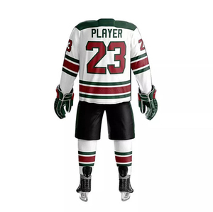 Uniforme de hockey sur glace unisexe le plus vendu, séchage rapide, respirant, entièrement personnalisable, en polyester, tissu personnalisé, impression numérique, en gros - Product Image 2
