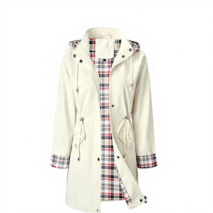 Nouvelle veste matelassée décontractée pour femme - Automne - Imperméable - Capuche - Doublure unie - Fermeture éclair - Coton - Logo personnalisable - Sehe Fashion - Product Image 4