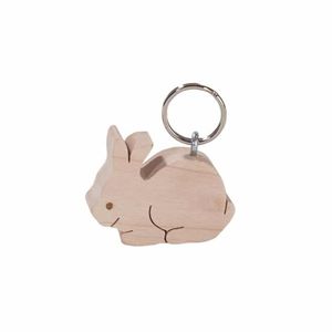 Porte-clés en bois personnalisés en gros avec impression de logo pour la publicité promotionnelle et les articles promotionnels d'événements - Product Image 1