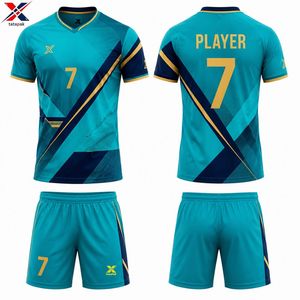 Ensemble de maillots de football sublimés à col en V, manches courtes, uniforme de joueur, polyester à séchage rapide, pour adulte, unisexe, toutes saisons, tenue d'équipe - Product Image 2
