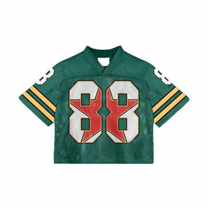 Maillots de football américain et de lacrosse verts personnalisés en maille respirante pour hommes – Fabrication professionnelle - Product Image 1