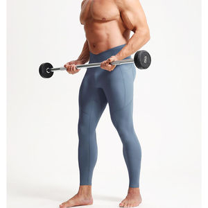 Leggings pour hommes sans couture, taille haute, en coton/fibre de bambou, élastiques, respirants, séchage rapide, prix très bas, haute qualité - Product Image 5