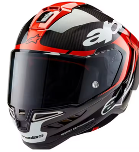 Nouveau casque de moto intégral en alliage de fibre de carbone Supertech R10 Alpine Stars authentique, disponible en différentes couleurs - Product Image 3
